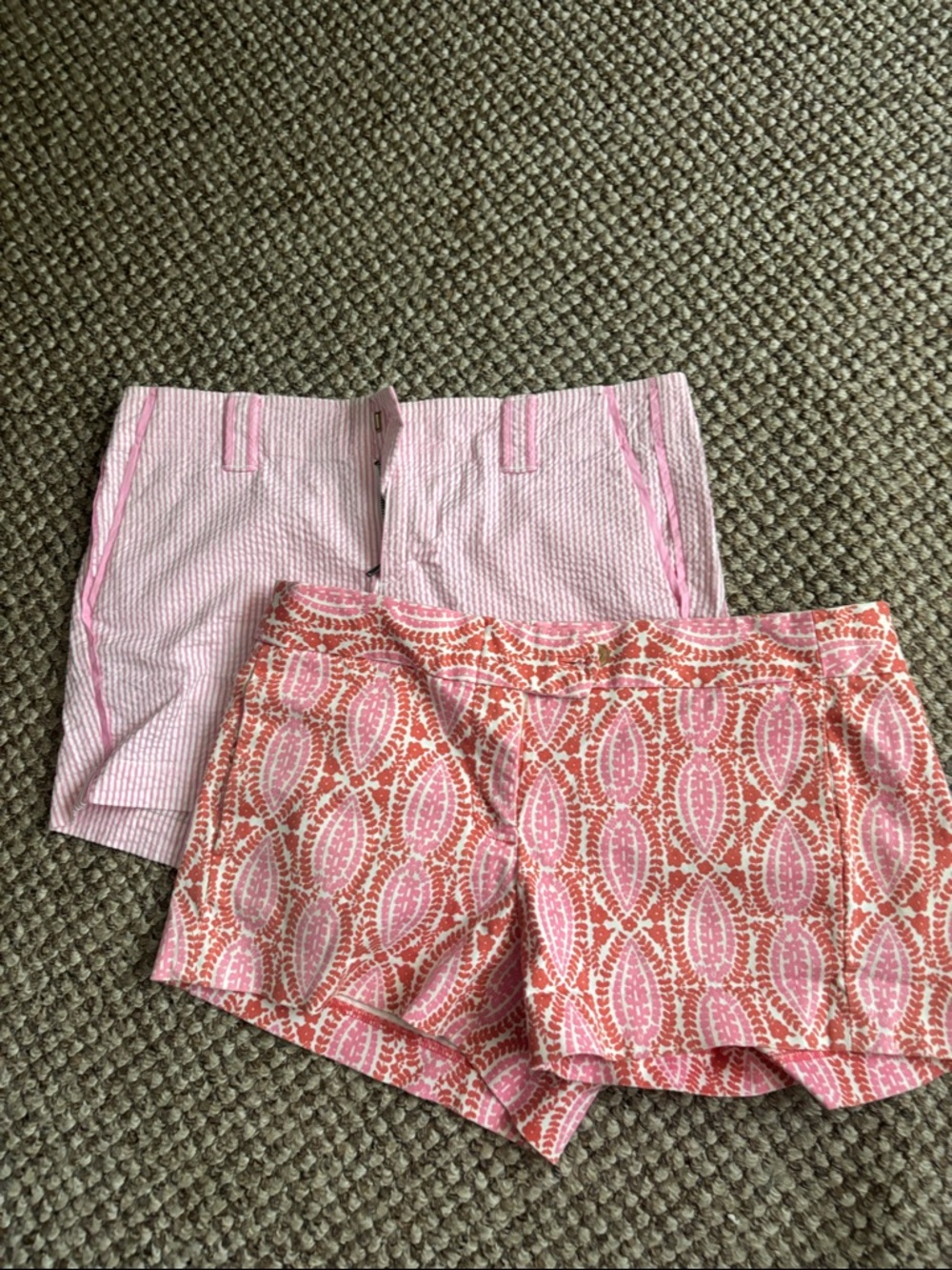 Lilly Pulitzer Pink & Pink-Orange Printed Women's Shorts Duo.1 Lilly 1 J Crew,